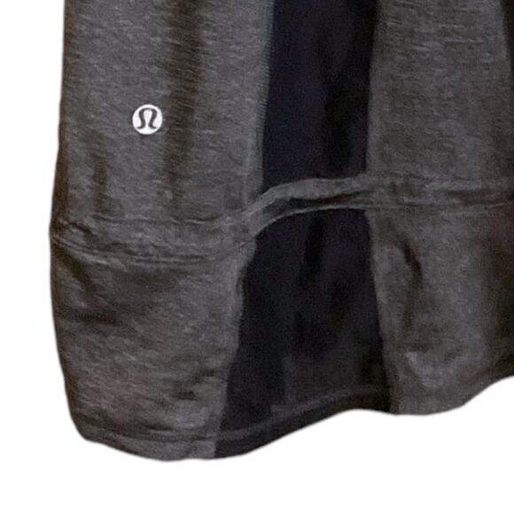 Lululemon Tank Top Women’s Size 6 Coal Gray Yoga Drawstring Hips Excellent - Picture 5 of 7